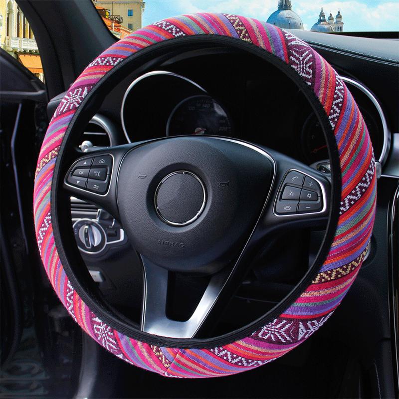 Steering Wheel Covers 37-38cm Universal Elastic Car Cover Four Seasons Ethnic Style Interior Accessories Auto DecorationSteering
Steering Wheel Covers 37-38cm Universal Elastic Car Cover Four Seasons Ethnic Style Interior Accessories Auto DecorationSteering