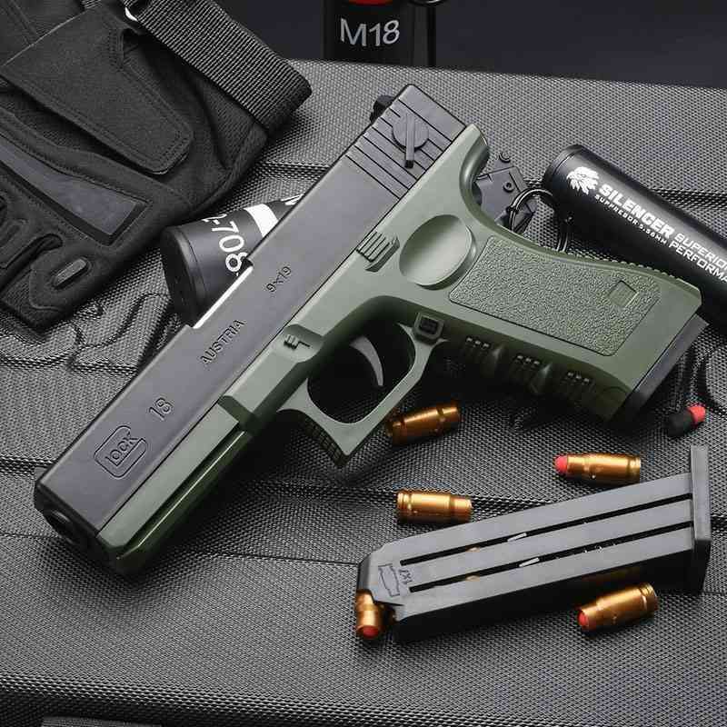 throwing glock children's shell toy boy simulation soft bullet egg manual small gun model 1911 can be launched
throwing glock children's shell toy boy simulation soft bullet egg manual small gun model 1911 can be launched