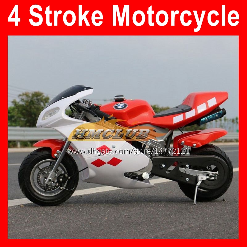 Real mini Motorcycle 4-Stroke Sport gasoline 49cc 50cc Small party Moto Bike race Scooter Pure gasoline locomotive Autobike Children Adult trotting TOP Autocycle