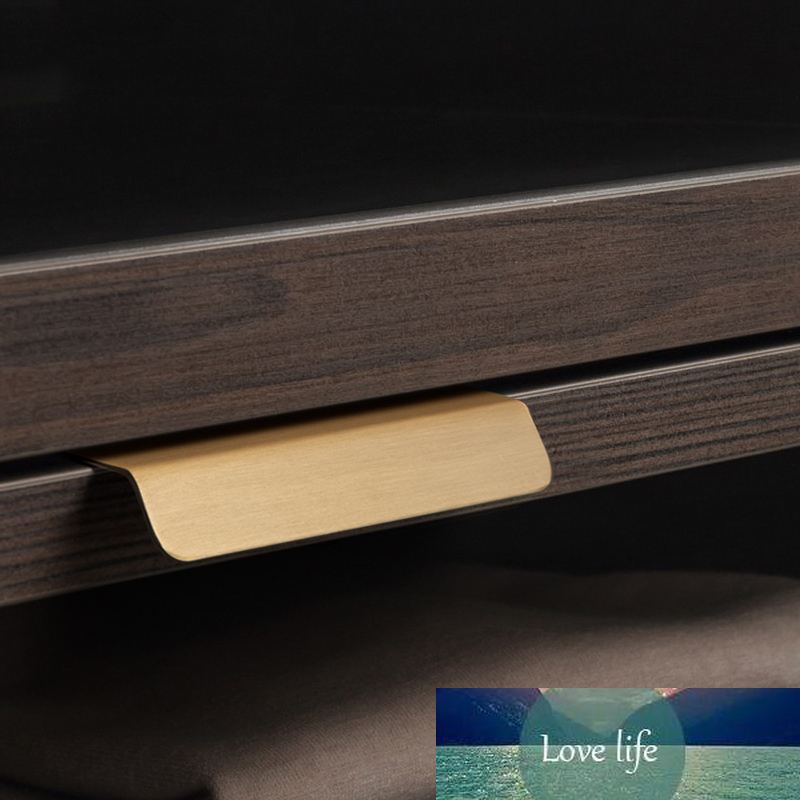 Hidden Cabinet Handles Zinc Alloy Kitchen Cupboard Pulls Drawer Knobs Bedroom Door Furniture Handle Hardware