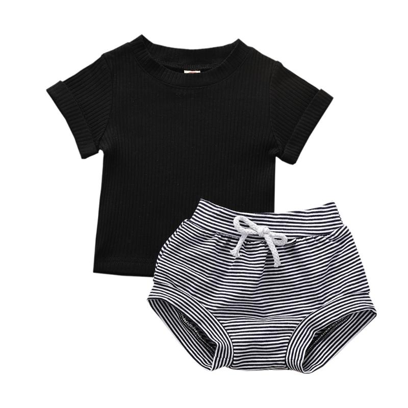 Clothing Sets Sleeve Tops+Striped Outfits Solid Boys Girls Shorts Short Baby Toddler T-shirt Outfits&Set, White
Clothing Sets Sleeve Tops+Striped Outfits Solid Boys Girls Shorts Short Baby Toddler T-shirt Outfits&Set, White