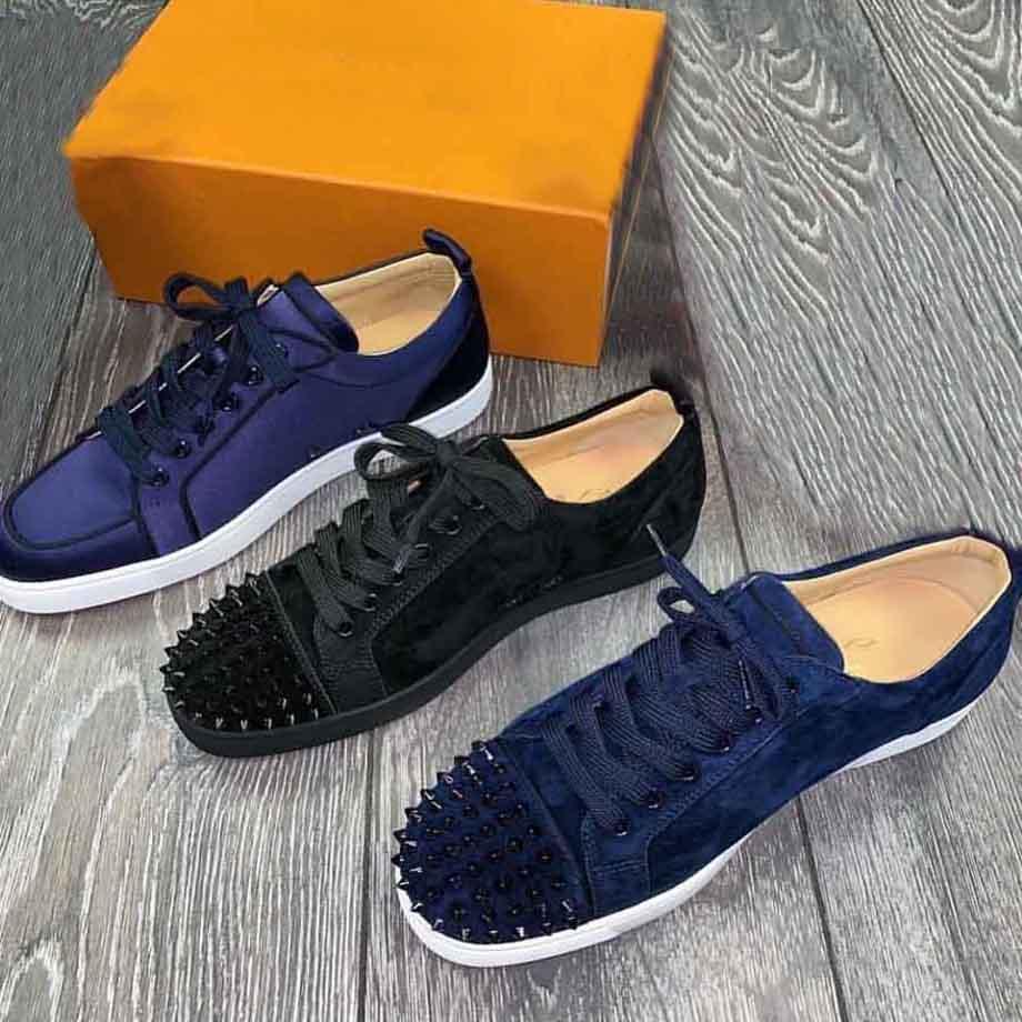 Black Blue Suede Leather Men's Low Top Rhinestone Spikes Sneakers Red Bottom Shoes Party Wedding Red Soles lQv Size 5 14 LOUBOUTIN CHRISTIAN
Black Blue Suede Leather Men's Low Top Rhinestone Spikes Sneakers Red Bottom Shoes Party Wedding Red Soles lQv Size 5 14 LOUBOUTIN CHRISTIAN