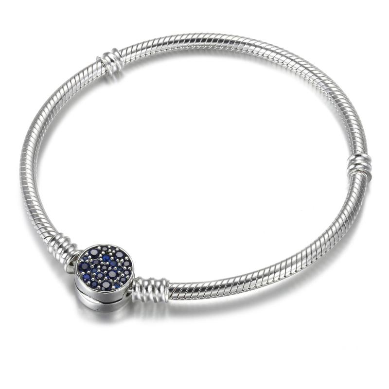 Charm Bracelets S925 Bead Dangle Bracelet For Women Moments Sparkling Blue Disc Clasp Snake Chain Girl Lady Gift, Golden;silver
Charm Bracelets S925 Bead Dangle Bracelet For Women Moments Sparkling Blue Disc Clasp Snake Chain Girl Lady Gift, Golden;silver