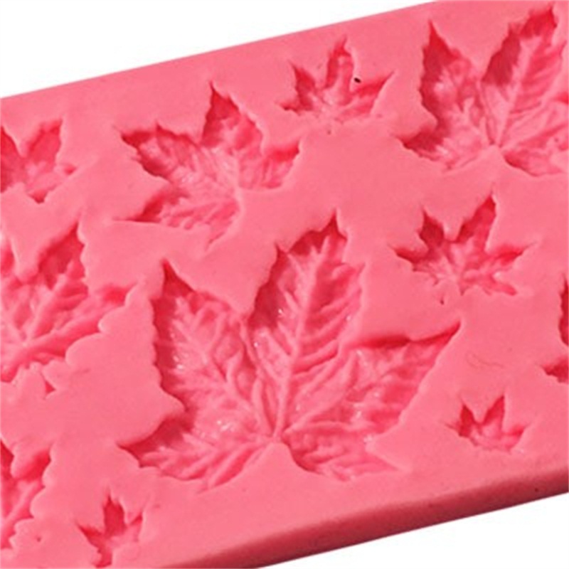 Maple Leaves Shape Cake Sugar Silicone Mold Baking Mould Tools Kitchen Chocolate Sugarcraft Good Quality Free shipping