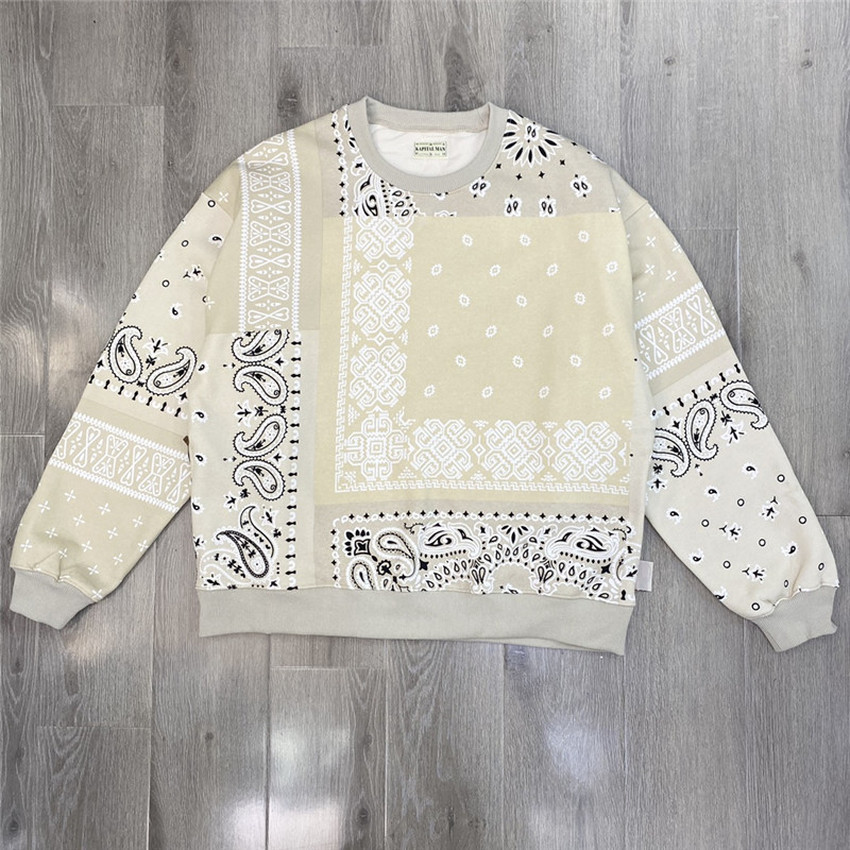 2021 New Heavy Fabric Spliced Vintage Kapital Sweatshirts Crewneck Pullovers Men Women 1:1 Cashew Flower Printing Hoodie 00mf
2021 New Heavy Fabric Spliced Vintage Kapital Sweatshirts Crewneck Pullovers Men Women 1:1 Cashew Flower Printing Hoodie 00mf