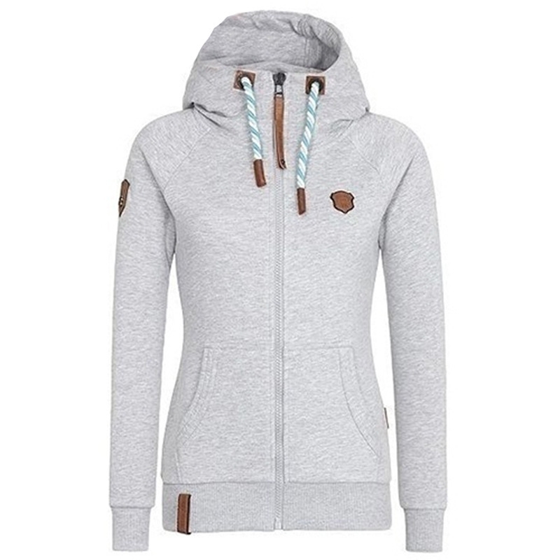Autumn Winter Casual Women Long Hoodies Sweatshirt Coat Zip Up Outerwear Hooded Jacket Plus Size velvet Outwear Tops 201112