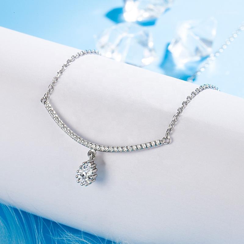 Chains 925 Sterling Silver Drop Gemstone Necklace, Rhodium Plated Cubic Zirconia Pendant Necklaces For Women
Chains 925 Sterling Silver Drop Gemstone Necklace, Rhodium Plated Cubic Zirconia Pendant Necklaces For Women
