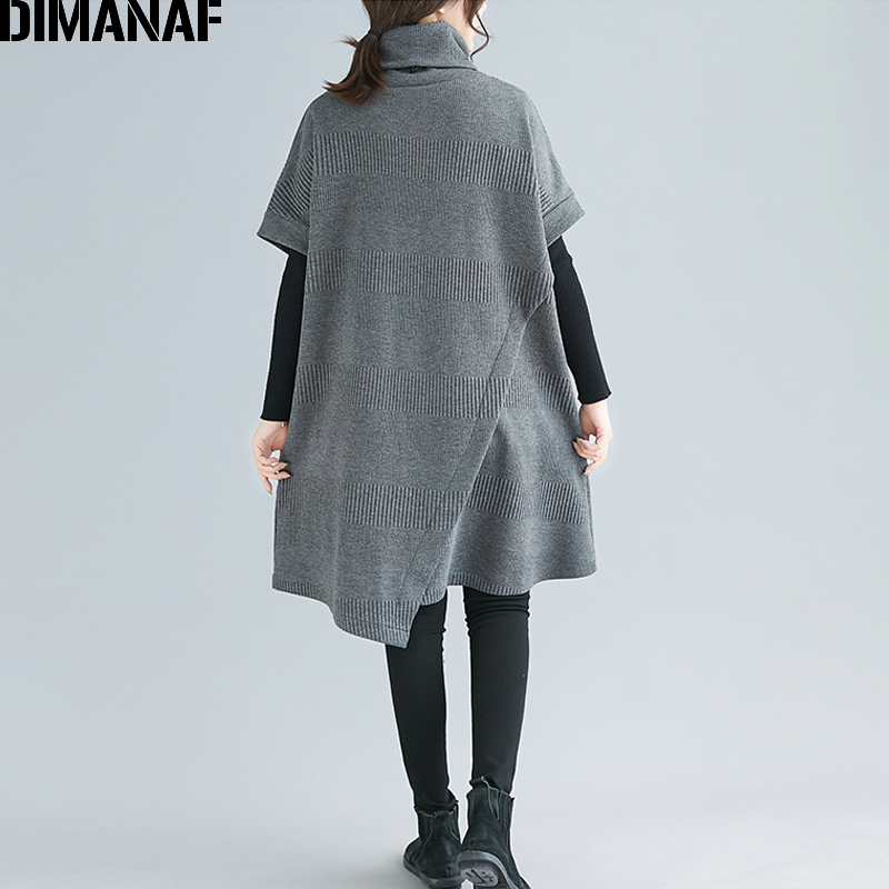 DIMANAF Oversize Winter Autumn Women Pullovers Sweatshirts Cotton Thicken Plus Size Turtleneck Lady Tops Female Loose Bat Sleeve 201102