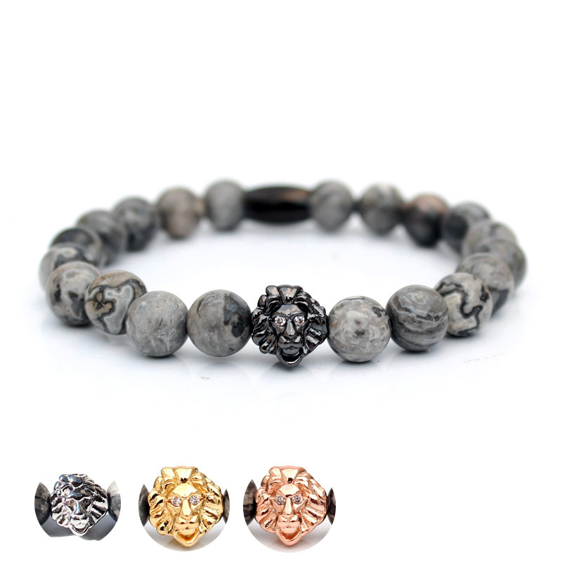 natural map stone beads lion bracelet men accessories bracelets for women pulseras pulseira jewellery pulsera hombre armband, Black
natural map stone beads lion bracelet men accessories bracelets for women pulseras pulseira jewellery pulsera hombre armband, Black