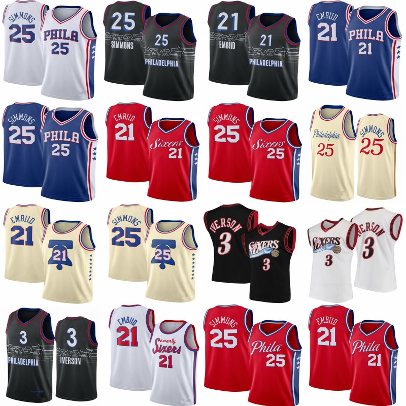 Vinatge Joel 21 Embiid Ben 25 Simmons Basketball Jerseys Philadelphia76ersSixersCity Allen 3 Iverson Tyrese 0 Maxey Retro Jersey, Black;red
Vinatge Joel 21 Embiid Ben 25 Simmons Basketball Jerseys Philadelphia76ersSixersCity Allen 3 Iverson Tyrese 0 Maxey Retro Jersey, Black;red