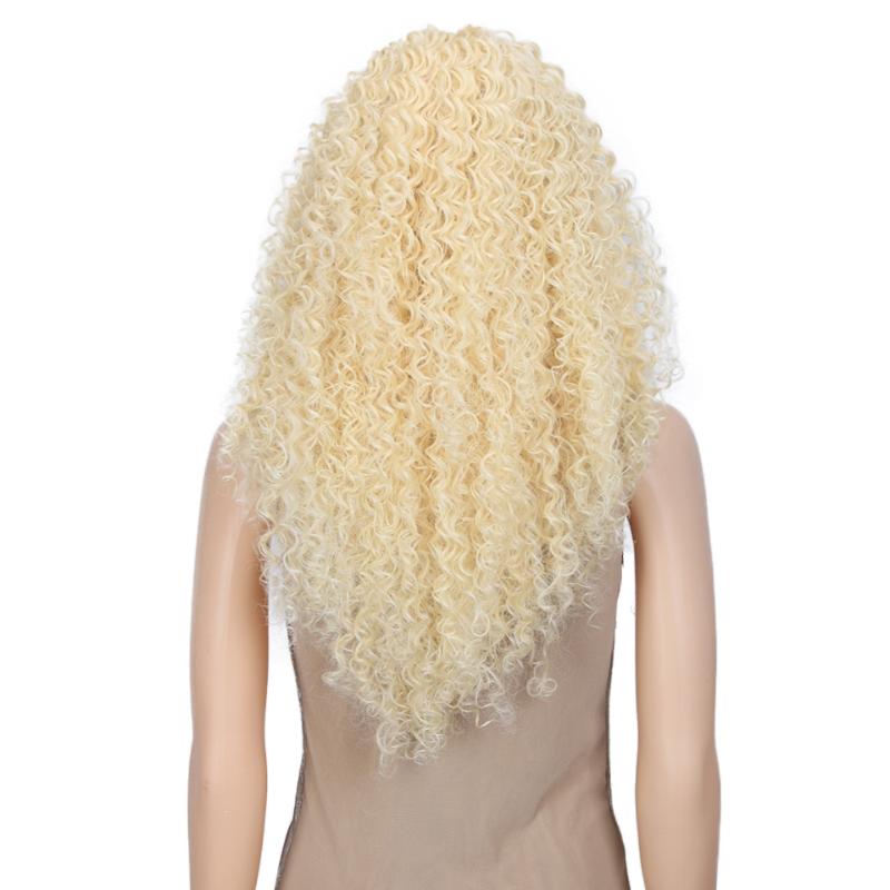 Synthetic Wigs Wig Afro Kinky Curly Hair For Black Women 26 Inch Ombre Blonde Natural Cosplay Classic Plus