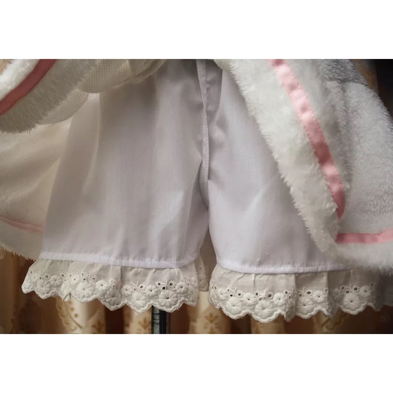 Winter Warm Fleece Pleated Mini Women - Cute & Sweet Lolita Skirt In White For Ladies And Preppy Girls