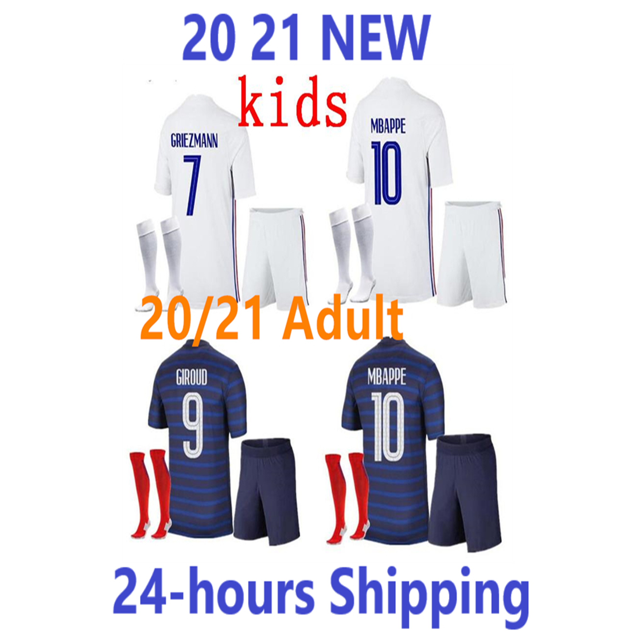 men kids MBAPPE soccer jerseys child kits 2020 2021 GRIEZMANN POGBA Football shirts 20 21 PAVARD KANTE adult boys Full set Uniform, White;black
men kids MBAPPE soccer jerseys child kits 2020 2021 GRIEZMANN POGBA Football shirts 20 21 PAVARD KANTE adult boys Full set Uniform, White;black