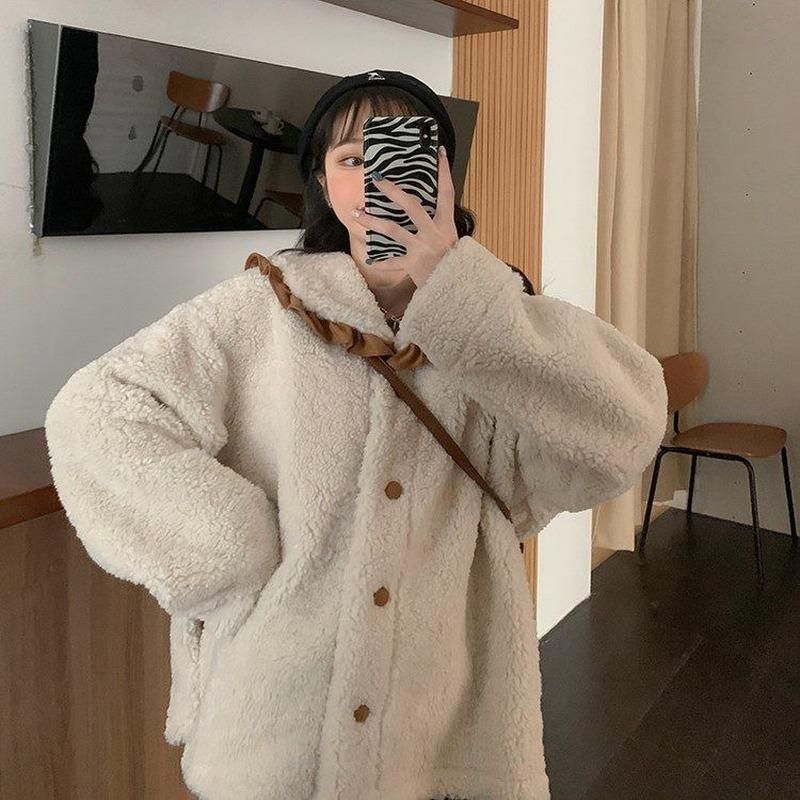 Women' Wool & Blends Hstar Short Style Parkas Women Kawaii Trendy Loose Thicker Casual Single Breasted Collar Patchwork Korean, Apricot
Women' Wool & Blends Hstar Short Style Parkas Women Kawaii Trendy Loose Thicker Casual Single Breasted Collar Patchwork Korean, Apricot