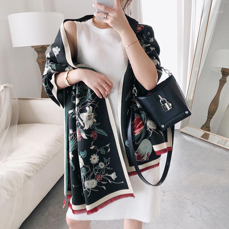 Scarves Autumn And Winter Imitation Cashmere Multicolor Flower Scarf Female Long Stitching Printed Shawl Dual-use Warm, Blue;gray
Scarves Autumn And Winter Imitation Cashmere Multicolor Flower Scarf Female Long Stitching Printed Shawl Dual-use Warm, Blue;gray