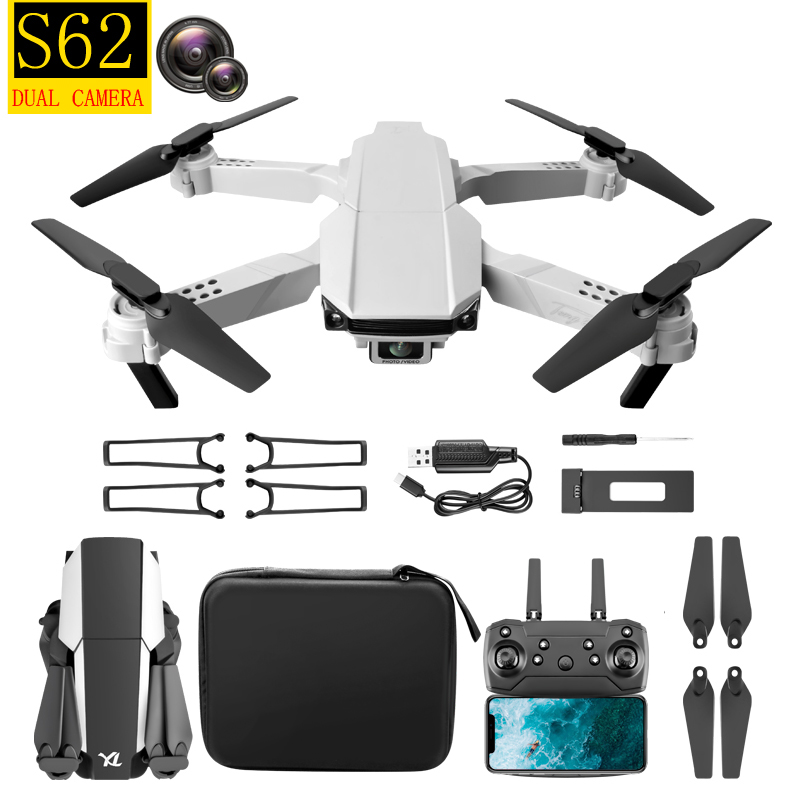 S62 Drone 4k HD Wide Angle Camera 1080P WiFi Fpv Drone Dual Camera Quadcopter Height Keep Drones, Black 
S62 Drone 4k HD Wide Angle Camera 1080P WiFi Fpv Drone Dual Camera Quadcopter Height Keep Drones, Black