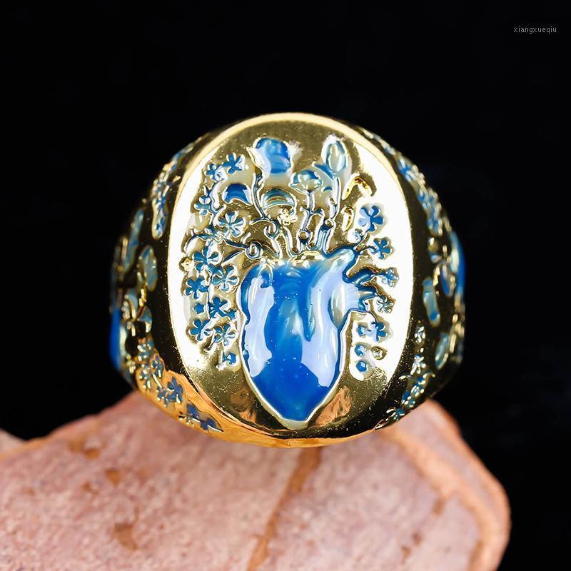 Cluster Rings Fashion Gold Plated Ink Enamel Vase Flower Ring Simple Design Engraved Signet For Mens Gothic Punk Party Jewelry, Golden;silver
Cluster Rings Fashion Gold Plated Ink Enamel Vase Flower Ring Simple Design Engraved Signet For Mens Gothic Punk Party Jewelry, Golden;silver