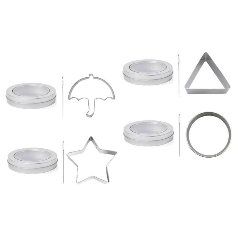 Honeycomb Buckle Sugar Cake Biscuit Mold Six Set Full Kit of DIY Tool Set Dalgona Candy Recipe Round Pentagonal Star Umbrella Triangle