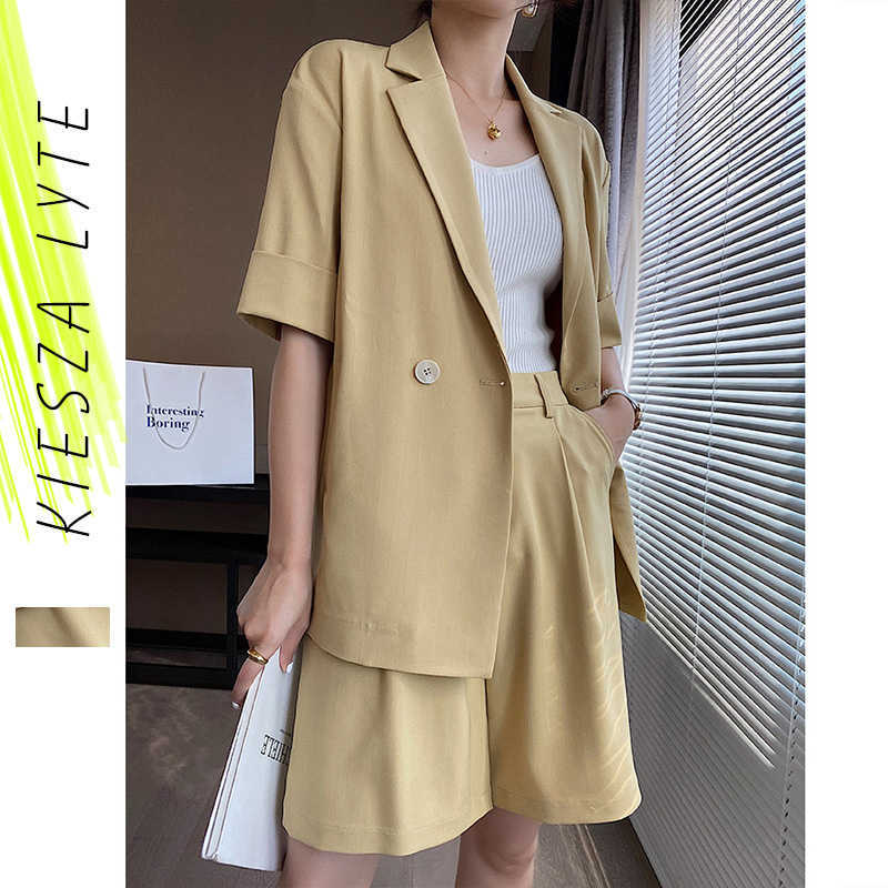 Summer Short Sleeve Suit And Two Piece Pants for Women Elegant Fashion Street Outfits Female 210608, 2pcs sets
Summer Short Sleeve Suit And Two Piece Pants for Women Elegant Fashion Street Outfits Female 210608, 2pcs sets