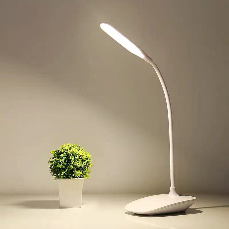 Bedside Reading Lamp Eye Protection Desk Table Lamp Book Holder for Learning Study Light Mini USB Plug-in 6W Soft and Warm Light