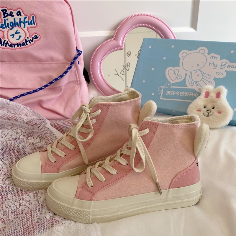 Beautiful Rose Rabbit High Ear Top Canvas Shoes Female Student 2021 Japanese Spring Soft Lolita Girl Fashion Rentals to Anime Boots Ye33, Pink
Beautiful Rose Rabbit High Ear Top Canvas Shoes Female Student 2021 Japanese Spring Soft Lolita Girl Fashion Rentals to Anime Boots Ye33, Pink