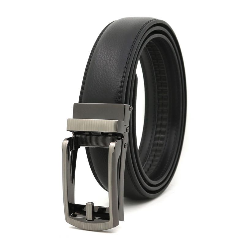 Belts Men's Click Belt Pin Automatic Buckle Genuine Leather For High Quality Jeans Cowskin Casual