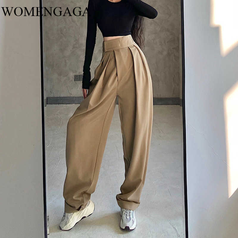 WOMENGAGA High Waist Hook And Loop Loose Wide Leg Harem Pants Casual Straight Mop Trousers 681A 210603, Black
WOMENGAGA High Waist Hook And Loop Loose Wide Leg Harem Pants Casual Straight Mop Trousers 681A 210603, Black