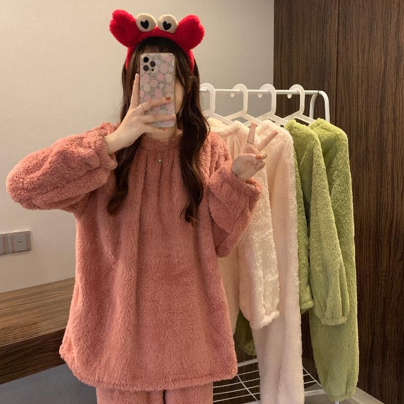 Men's Sleepwear Korean Version Of The Coral Velvet Sweet Long-sleeved Pajamas + Pants Home Service Suit Women, Black;brown
Men's Sleepwear Korean Version Of The Coral Velvet Sweet Long-sleeved Pajamas + Pants Home Service Suit Women, Black;brown