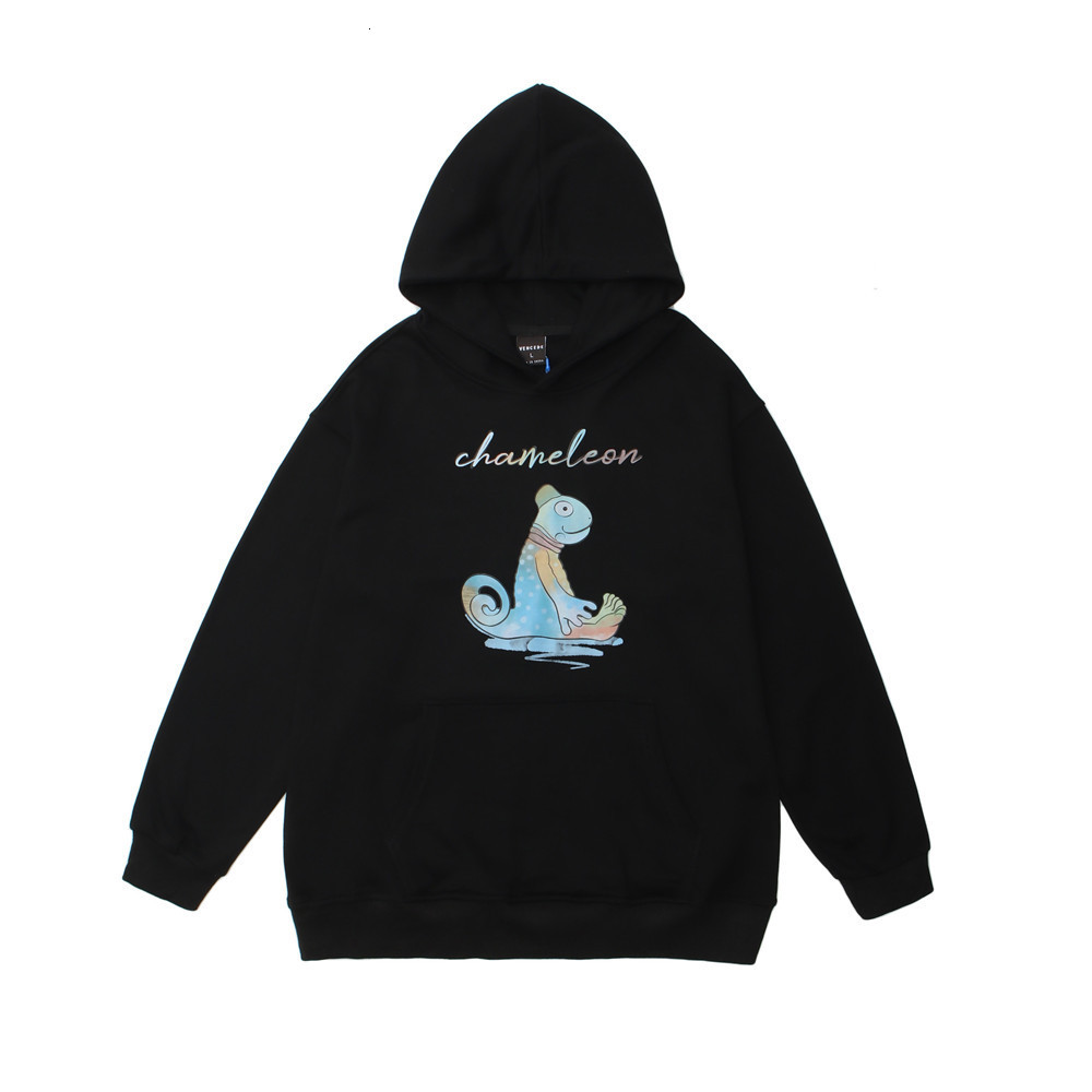 Sweatshirts Cartoon chameleon printed mens street trend loose long sleeve BF lazy fashion brand Hoodie, Green
Sweatshirts Cartoon chameleon printed mens street trend loose long sleeve BF lazy fashion brand Hoodie, Green