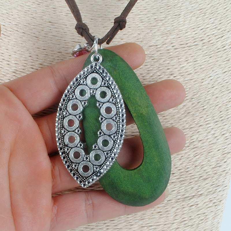 Pendant Necklaces Vintage Jewelry Statement Pendants Wooden Alloy Water Drop Collares Mujer Choker Necklace Women Long
Pendant Necklaces Vintage Jewelry Statement Pendants Wooden Alloy Water Drop Collares Mujer Choker Necklace Women Long