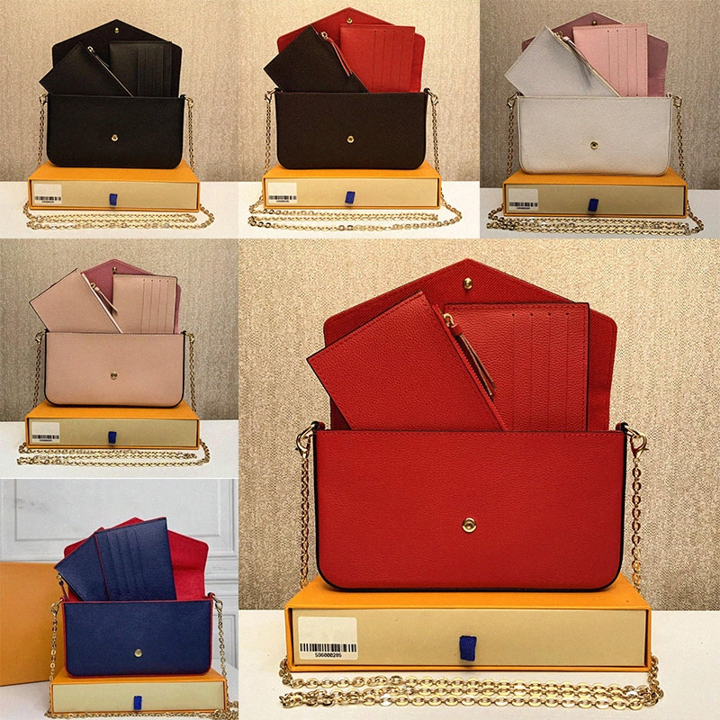 Felicie Pochette Women Multi Chain Wallet Leather Handbag Shoulder Evening Bag High Quality Flower viuton Checkers louise Purse vutton Bags, Red;black
Felicie Pochette Women Multi Chain Wallet Leather Handbag Shoulder Evening Bag High Quality Flower viuton Checkers louise Purse vutton Bags, Red;black
