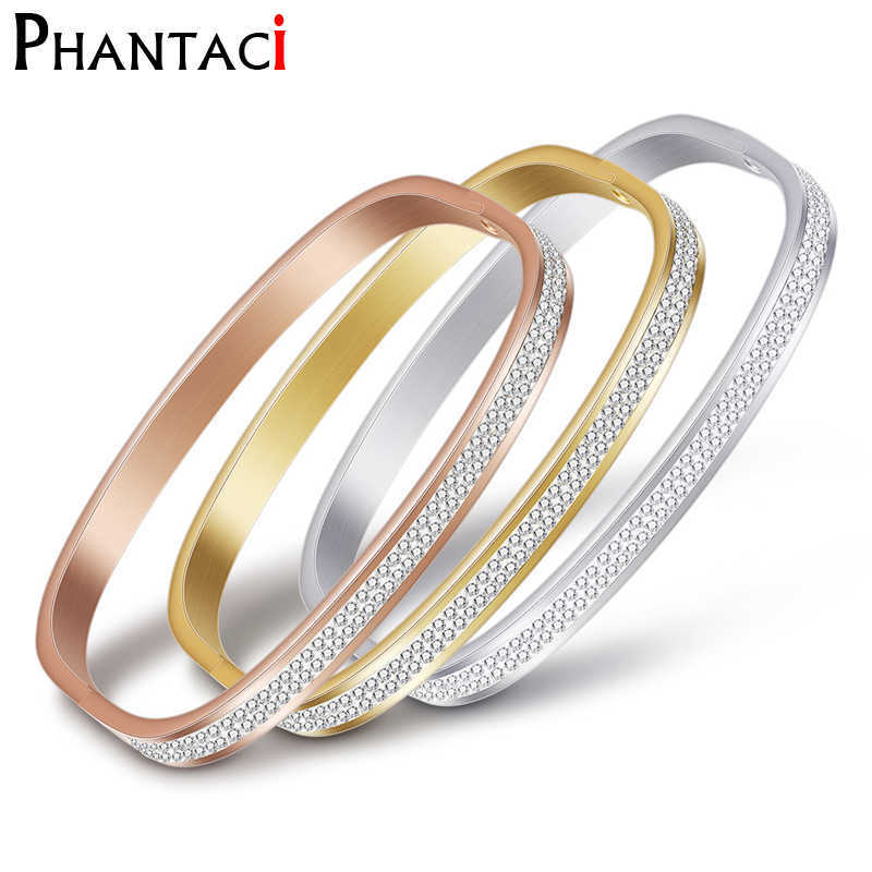 No Fade Stainless Steel Crystal Women Bracelets&bangles Cuff Bracelet Female Metal Titanium Ladies Fashion Jewelry High Quality Q0719
No Fade Stainless Steel Crystal Women Bracelets&bangles Cuff Bracelet Female Metal Titanium Ladies Fashion Jewelry High Quality Q0719