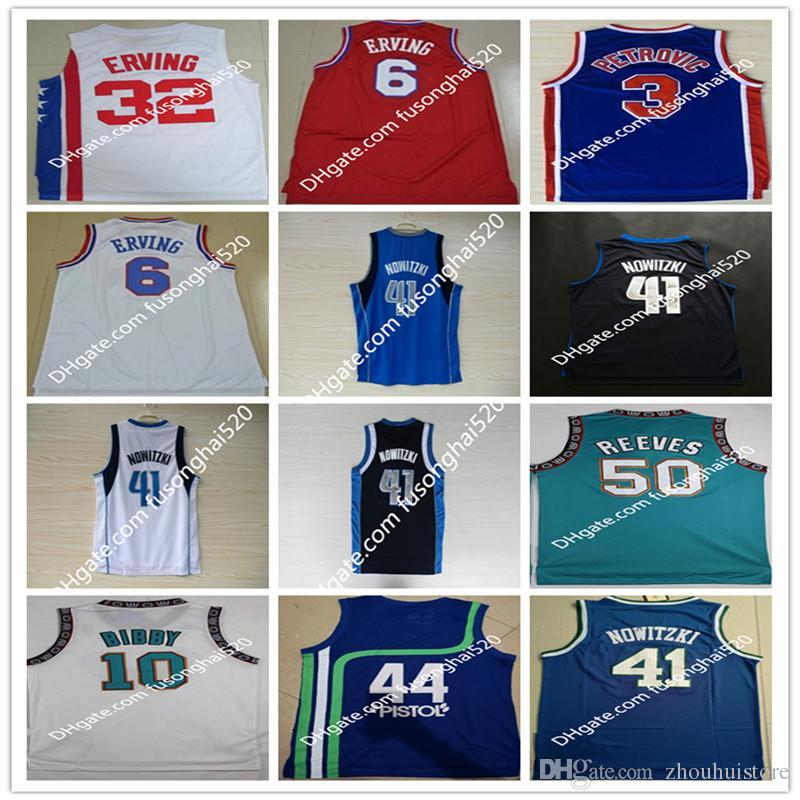 Vintage 44 Pistol Pete Maravich 3 Abdur Rahim 10 Mike Bibby 50 Reeves Julius Erving 3 Drazen Petrovic Jason Kidd college Basketball Jersey
Vintage 44 Pistol Pete Maravich 3 Abdur Rahim 10 Mike Bibby 50 Reeves Julius Erving 3 Drazen Petrovic Jason Kidd college Basketball Jersey