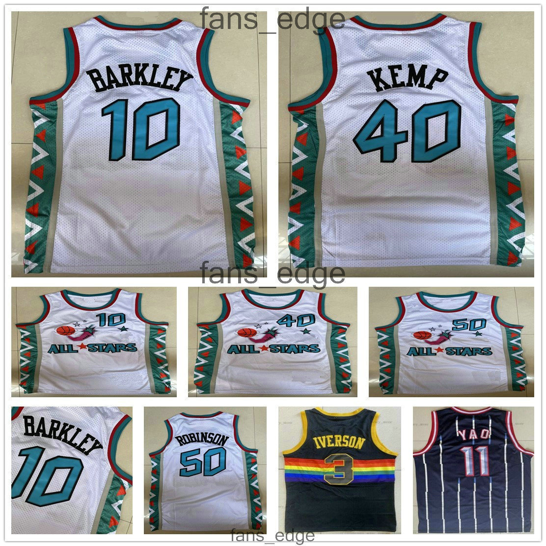 Retro Mitchell and Ness 1995 All-Star Basketball Shawn 40 Kemp Jerseys Robinson 50 David 10 Charles Barkley White Stitched 3 Allen 11 Yao Iverson Ming Shirt Size S-3XL, Black
Retro Mitchell and Ness 1995 All-Star Basketball Shawn 40 Kemp Jerseys Robinson 50 David 10 Charles Barkley White Stitched 3 Allen 11 Yao Iverson Ming Shirt Size S-3XL, Black