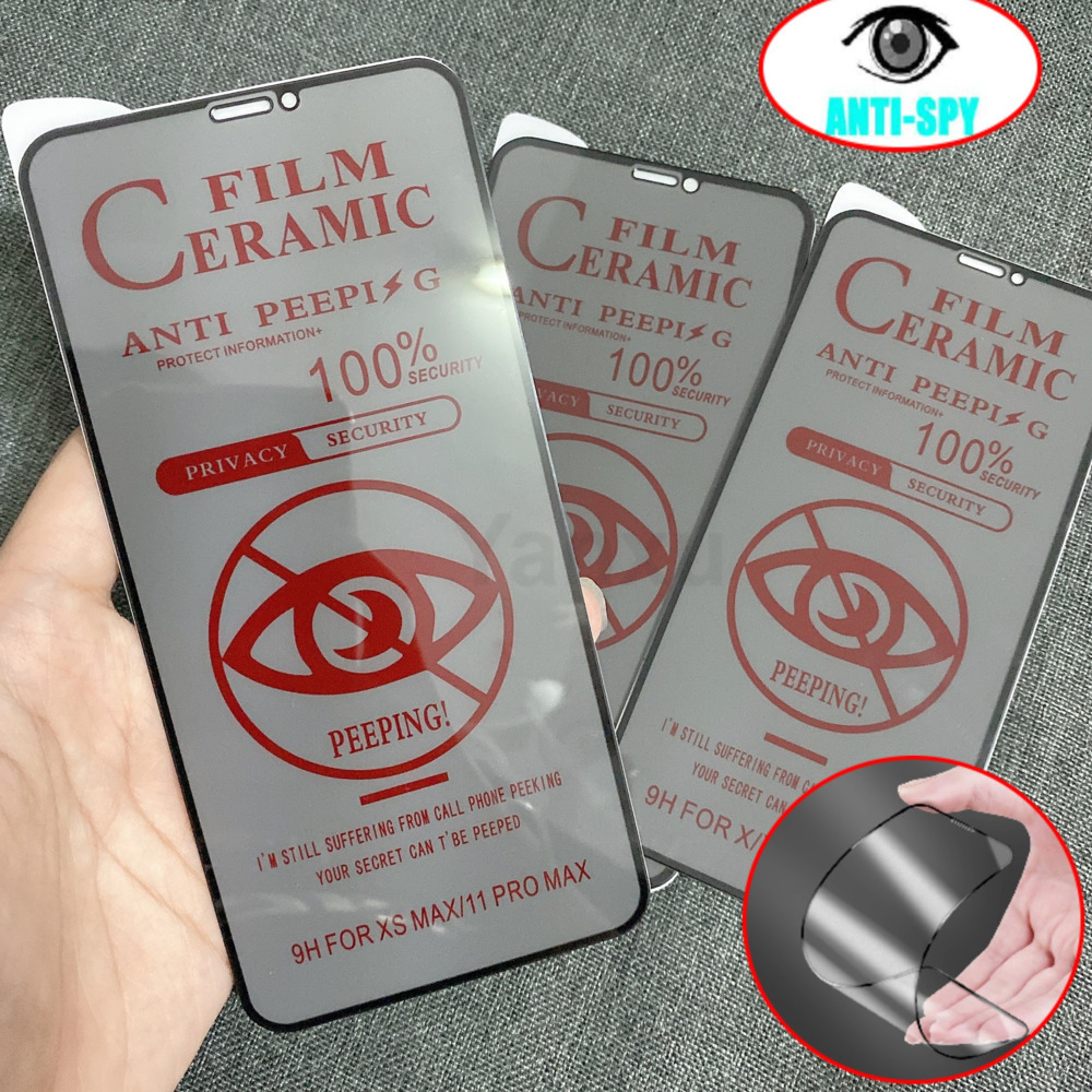 Soft Ceramic Antispy Screen Protector For iPhone 12 11 Pro Max Mini X XS Max XR 7 8 6 Plus SE 2020 Privacy Protective Film
Soft Ceramic Antispy Screen Protector For iPhone 12 11 Pro Max Mini X XS Max XR 7 8 6 Plus SE 2020 Privacy Protective Film