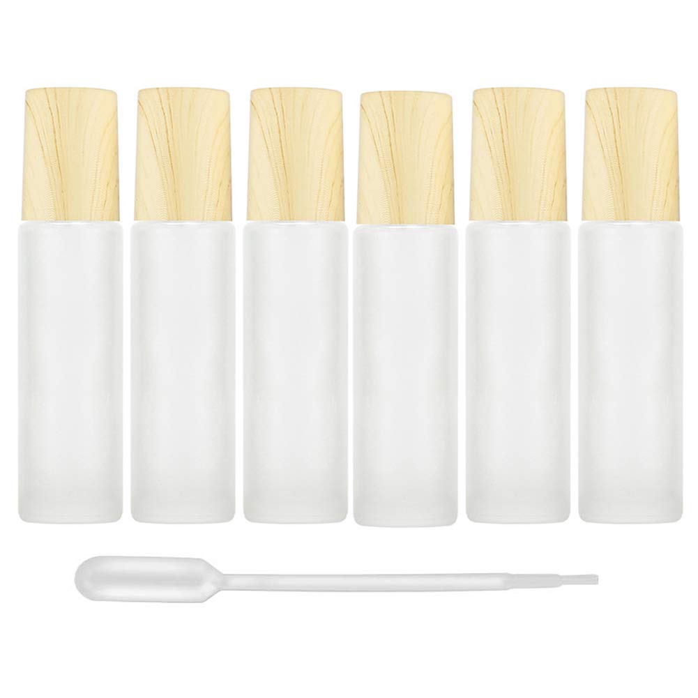 Frosted Clear Glass Roller Bottles Vials Containers with Metal Roller Ball and Wood Grain Plastic Cap for Essential Oil Perfume
Frosted Clear Glass Roller Bottles Vials Containers with Metal Roller Ball and Wood Grain Plastic Cap for Essential Oil Perfume