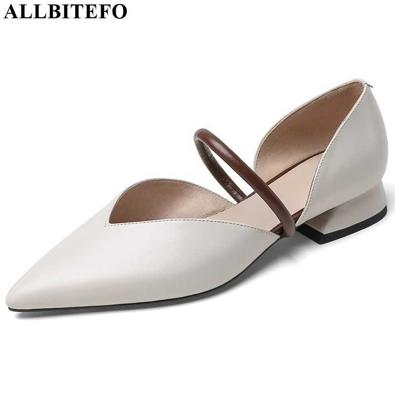 ALLBITEFO comfortable low-heeled women heels natural genuine leather high heel shoes fashion spring thick heel high heels 210611, As picture
ALLBITEFO comfortable low-heeled women heels natural genuine leather high heel shoes fashion spring thick heel high heels 210611, As picture