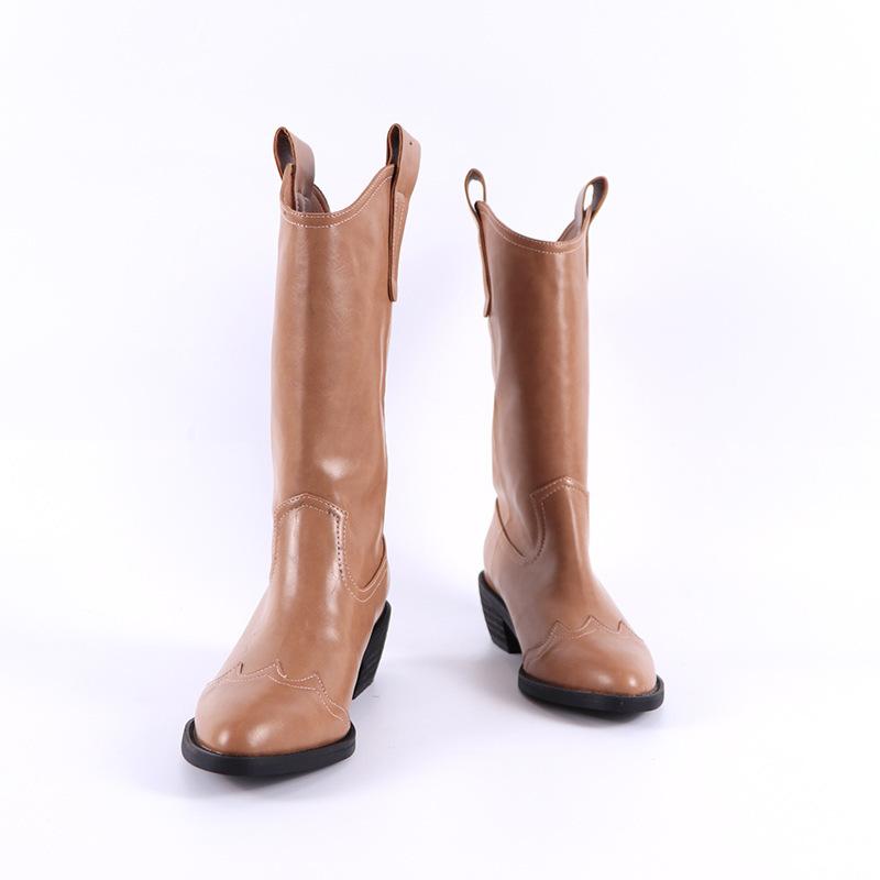 leather square Autumn 2021 Korean shoes pointed sleeve heel women's Knight boots, Beige
leather square Autumn 2021 Korean shoes pointed sleeve heel women's Knight boots, Beige