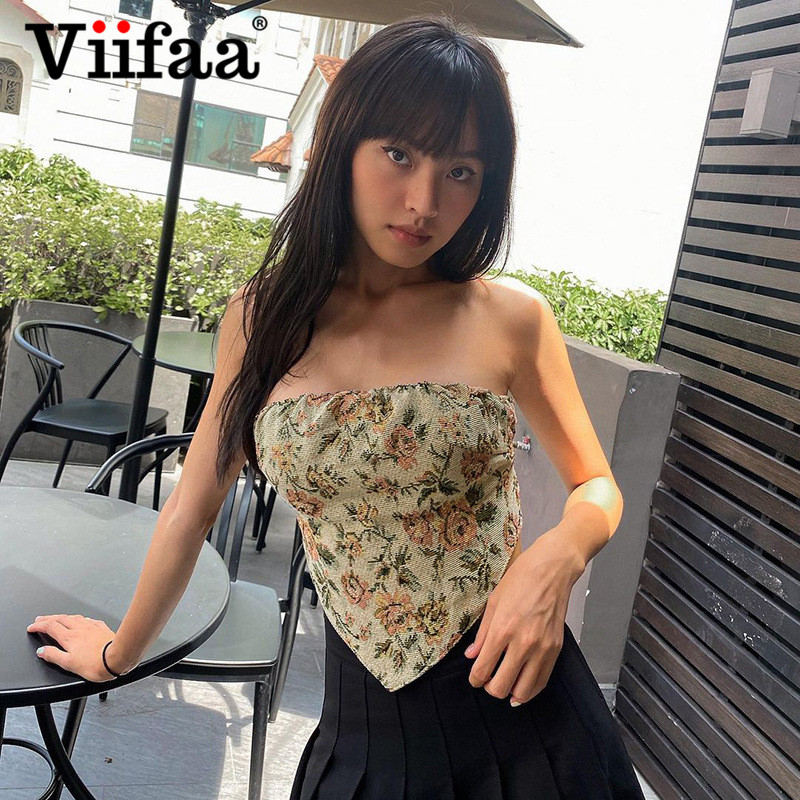 Viifaa Floral Elegant Women Off Shoulder Tube Tops Y2K Fashion Streetwear Summer Shirred Ba Sleeveless Sexy Crop Tophigh quality, Beige
Viifaa Floral Elegant Women Off Shoulder Tube Tops Y2K Fashion Streetwear Summer Shirred Ba Sleeveless Sexy Crop Tophigh quality, Beige