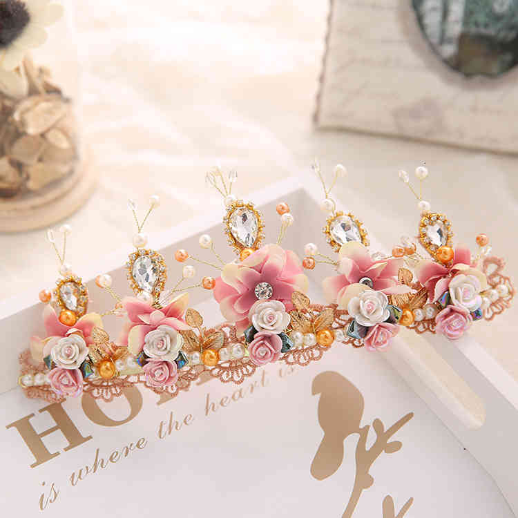 Wedding Hair Jewelry Accessories Bride Bridal Headdress Crown Crystal Bead Ornament Studio Dress
