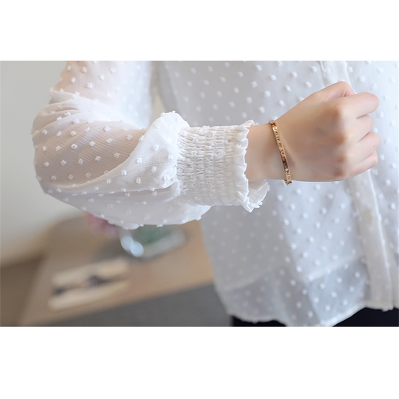 New Spring Fashion White Woman Blouses Women Shirts Long Sleeve Blouse Tops Office Work Wear Women Blouse Shirt Blusas 097 210225