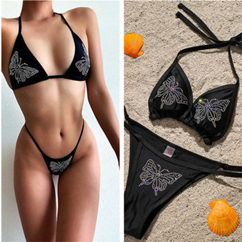 Luxury Bikini Set Bling Halter Swimsuit Women Crystal Diamond Sexy Swimwear Female Bathing Suit Push Up Bandage Beach 210604, Black
Luxury Bikini Set Bling Halter Swimsuit Women Crystal Diamond Sexy Swimwear Female Bathing Suit Push Up Bandage Beach 210604, Black