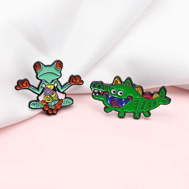 Cartoon big mouth crocodile cross legged open belly frog creative animal alloy Brooch good friend badge jewelry
Cartoon big mouth crocodile cross legged open belly frog creative animal alloy Brooch good friend badge jewelry
