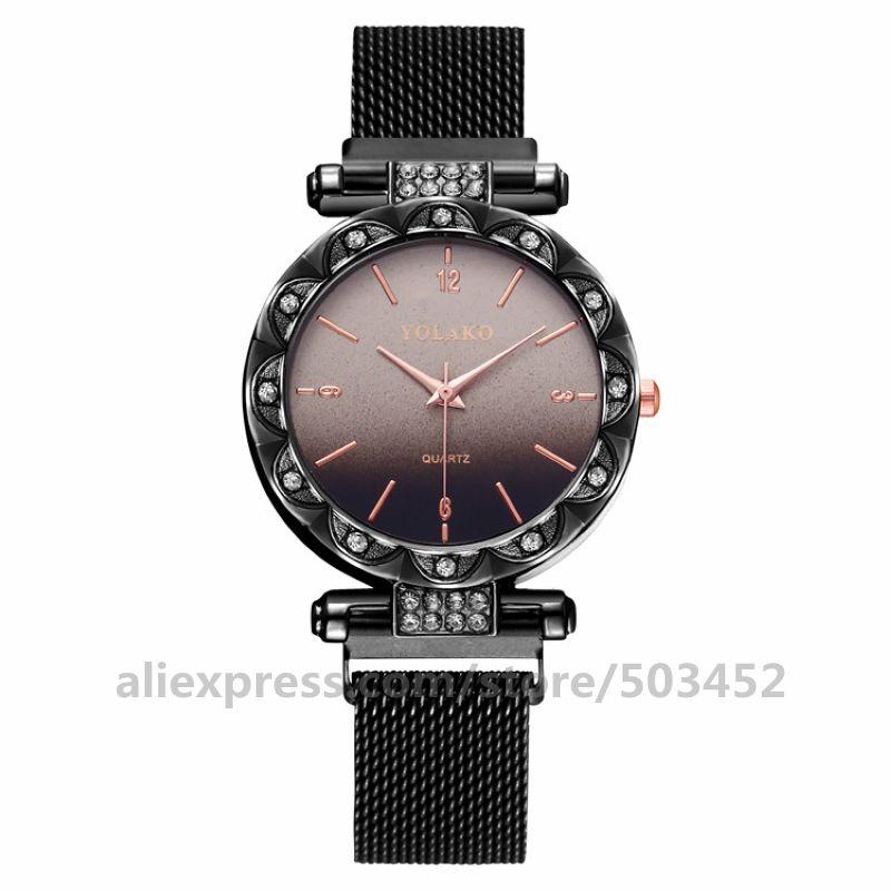 Wristwatches 100pcs/lot YOLAKO Megnetic Watches Rhinestone Fashion Mesh Gift Bracelet Dress Relogio Feminino Student Clock Ladies, Red
Wristwatches 100pcs/lot YOLAKO Megnetic Watches Rhinestone Fashion Mesh Gift Bracelet Dress Relogio Feminino Student Clock Ladies, Red