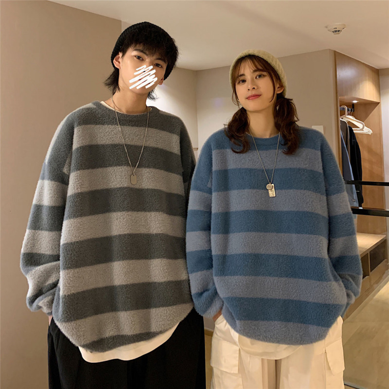 2021 New Winter Thicken Plus Veet Sweater Men' Warmth Fashion Retro Striped Knitted Pullover Men Couple Knitting Sweaters R5k8, Blue
2021 New Winter Thicken Plus Veet Sweater Men' Warmth Fashion Retro Striped Knitted Pullover Men Couple Knitting Sweaters R5k8, Blue