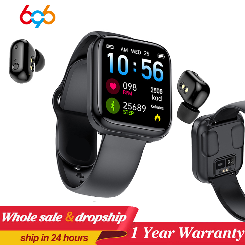 Smart Watch X5 TWS Bluetooth Headset Wireless Earphones Two in one 1.54inch Call Music Sport Band Smartwatch For Android IOSg, X5 bkbks
Smart Watch X5 TWS Bluetooth Headset Wireless Earphones Two in one 1.54inch Call Music Sport Band Smartwatch For Android IOSg, X5 bkbks