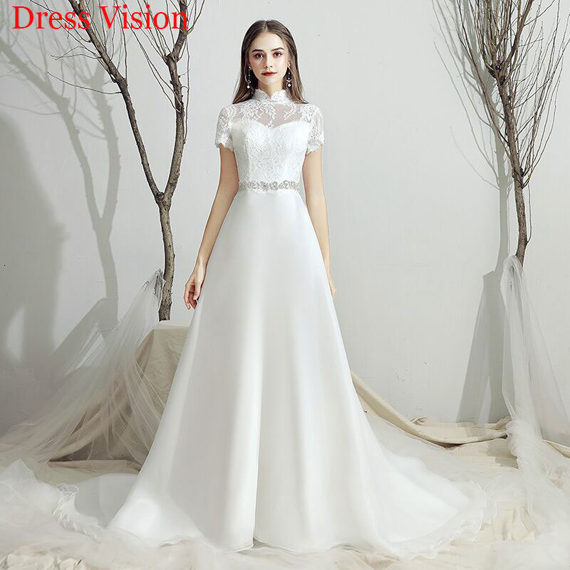 2021 Lace High Collar Wedding Short Sleeve Vestido Novia Mariee Robe De Soiree Bride to Be X5pr, Same as image
2021 Lace High Collar Wedding Short Sleeve Vestido Novia Mariee Robe De Soiree Bride to Be X5pr, Same as image