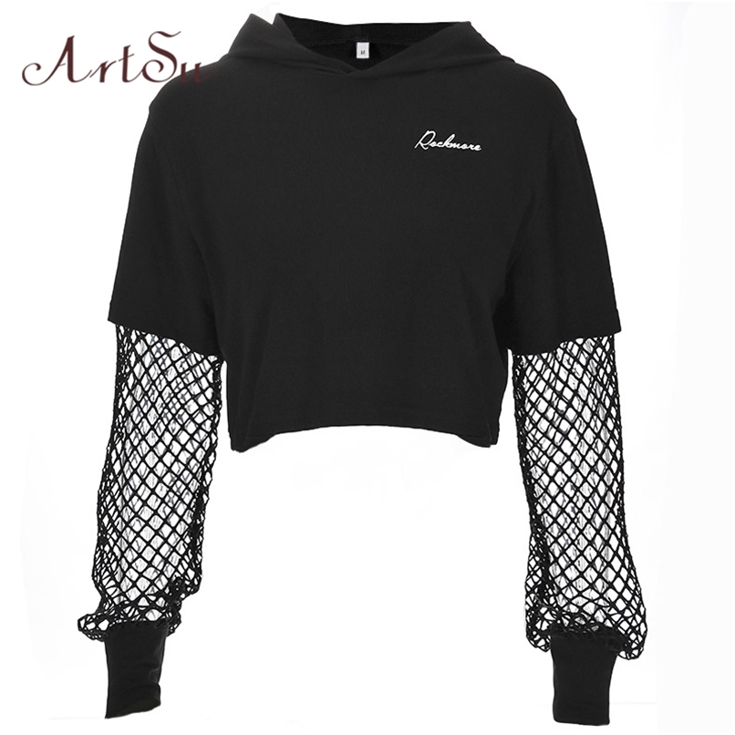 ArtSu Black Cropped Sweatshirt Long Sleeve Top Women Hoodies Hooded Streetwear Kpop Harajuku Hoodie Mesh Hoody Clothes 211109, White
ArtSu Black Cropped Sweatshirt Long Sleeve Top Women Hoodies Hooded Streetwear Kpop Harajuku Hoodie Mesh Hoody Clothes 211109, White