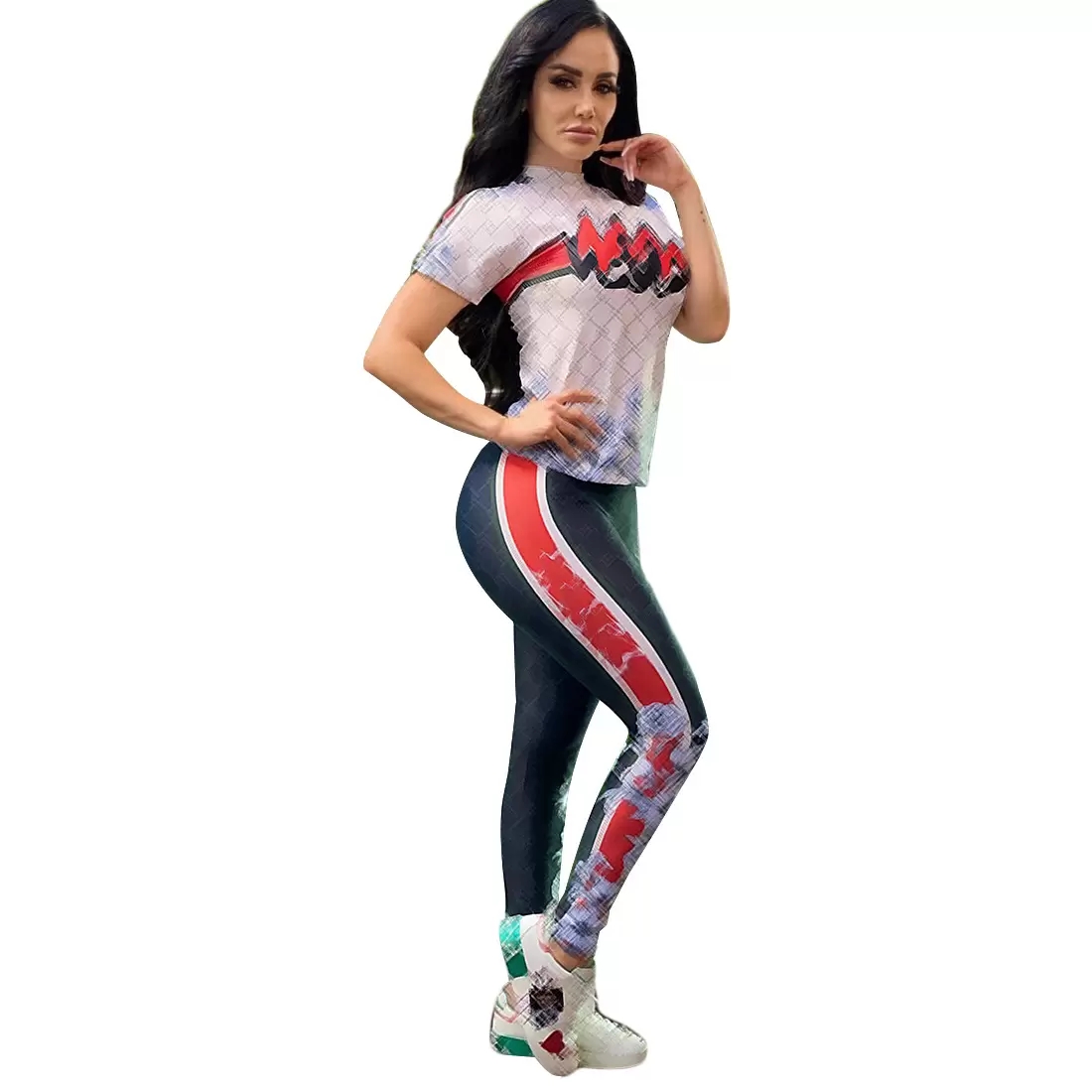 Brand Women's Tracksuits Letter Printing Two Piece Casual Short Sleeved Top and Pants Plus Size S, J2518-g
Brand Women's Tracksuits Letter Printing Two Piece Casual Short Sleeved Top and Pants Plus Size S, J2518-g
