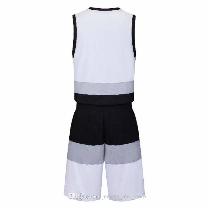 Men blank double-sided basketball team Uniforms kits Sports clothes tracksuits Personality Customized Basketball Sets tops With Shorts 25-32